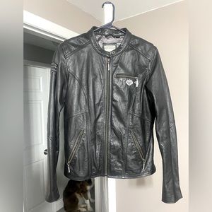 Harley Davidson Women's Size Large Black Leather Jacket